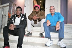 Mogomotsi Monnana, Xolisa Ngubelanga and Robert Lourens in PANSA's Festival of Reading of New Writing