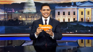 The Daily Show host Trevor Noah took home the trophy for Favourite African Star at the 2017 Nickelodeon Kids Choice Awards in Los Angeles, California 