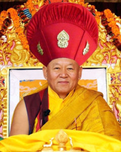 HH Drikung Rinpoche ice stupa