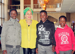 AArtscape CEO Marlene le Roux and the Ayatshis’amateki Mapantsula Dancers