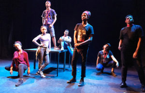 Left: Zandile Madliwa, Thando Mangcu, Sihle Mnqwazana (on table), Oarabile Ditsele (seated back), Sizwesandile Mnisi, Ameera Conrad, Cleo Raatus