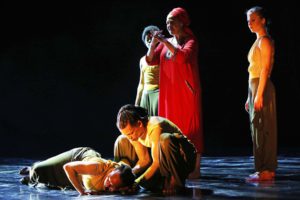 Jazzart Dance Theatre performs their new production 'Through The Eyes Of The Masses' at Artscape Theatre Centre in Cape Town, Western Cape, 