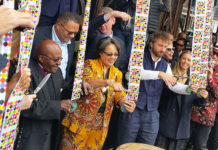 Zeitz MOCAA: It’s Open! Jochen Zeitz, Archbishop Tutu, Patrica De Lille, Thomas Heatherwick, Albie Sachs at The Zeitz Museum of Contemporary Art Africa (Zeitz MOCAA) opening launch, September 2017. Picture: Jane Mayne
