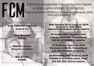 Janse & Co to host the Four Coursemen Collaboration Series at their new Kloof Street eatery