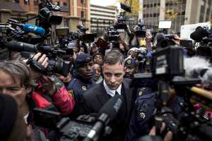 Oscar Pistorius leaves the North Gauteng High Court on June 14, 2016 in Pretoria. Picture: Charlie Shoemaker/Getty Images
