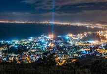 Beam of Hope lights up Cape Town New Years Eve V&A Waterfront