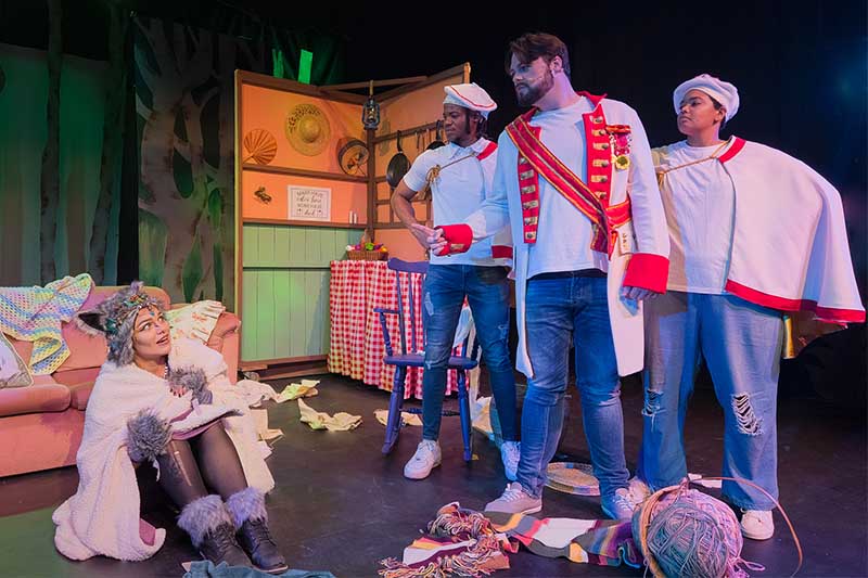 Tithonia Roux Andrew Munnik and foot people in Red Riding Hood Masque