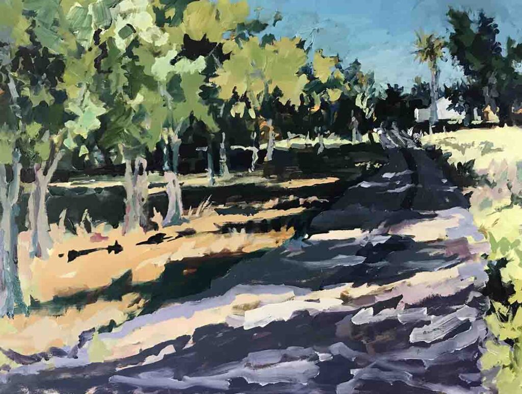 Gordon Williams, Afternoon Shadows (2025), oil on canvas, 75x102cm