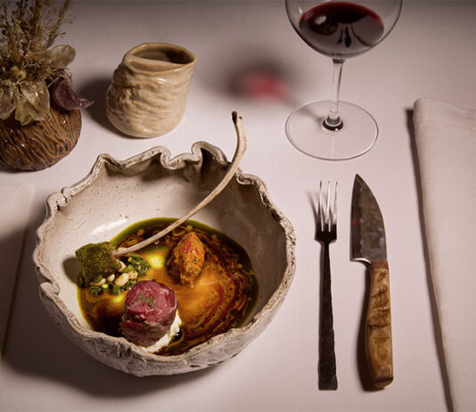 Fine dining at Boscia restaurant at Tswalu in the Kalahari Boscia food at Tswalu Kalahari